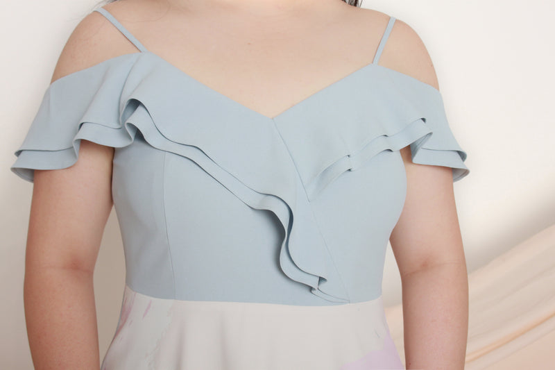 Cold Shoulder Frills Dress ( édition limitée print), Dress - 1214 Alley