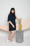 Slit Sleeves Romper (Navy), One-Piece - 1214 Alley