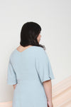 Slit Sleeves Romper (Pastel Blue), One-Piece - 1214 Alley