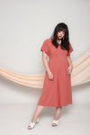 Flutter Sleeves Midi Jumpsuit (Rust), One-Piece - 1214 Alley