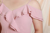 Cold Shoulder Frills Dress (Blush), Dress - 1214 Alley