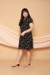 Keyhole Neckline Flare Dress (Black), Dress - 1214 Alley