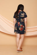 Floral Button Front Romper (Navy Florals), One-Piece - 1214 Alley