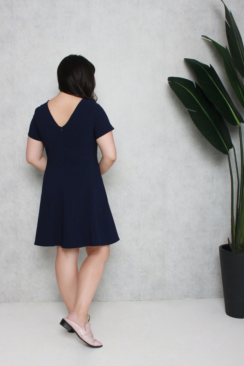 Classic Skater Dress (Navy Blue), Dress - 1214 Alley