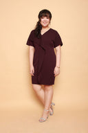 Waves Shift Dress (Deep Red), Dress - 1214 Alley