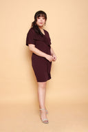 Waves Shift Dress (Deep Red), Dress - 1214 Alley