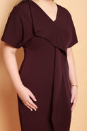 Waves Shift Dress (Deep Red), Dress - 1214 Alley