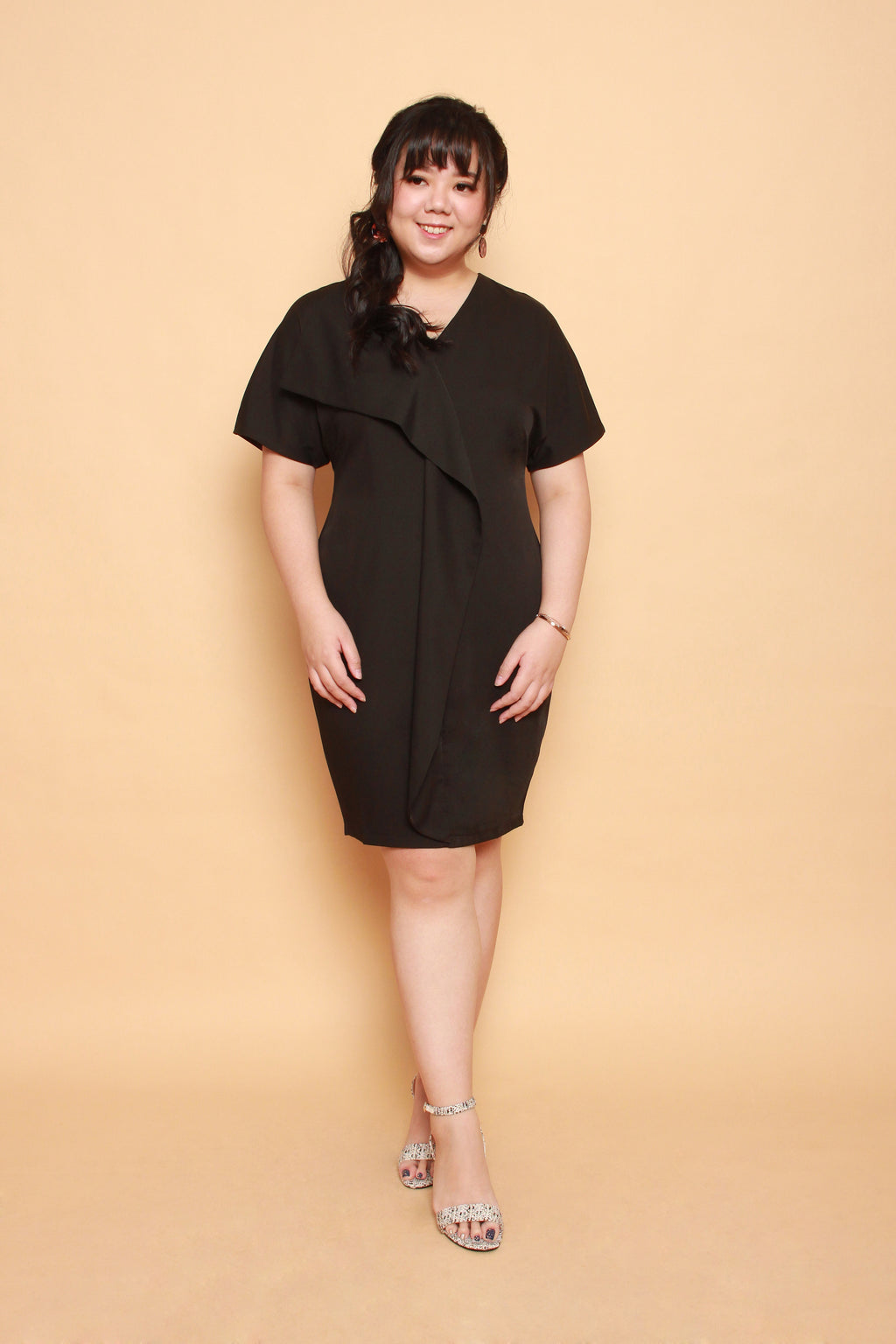 Waves Shift Dress (Black), Dress - 1214 Alley