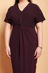 Twist Knot Dress (Deep Red), Dress - 1214 Alley