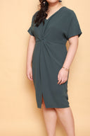 Twist Knot Dress (Deep Teal), Dress - 1214 Alley