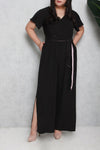 Side Slit Jumpsuit (Black), One-Piece - 1214 Alley