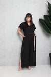 Side Slit Jumpsuit (Black), One-Piece - 1214 Alley