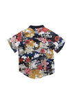(BOY) Mandarin Collar with Wooden Button Shirt  (édition limitée print - Lunar Rabbit)