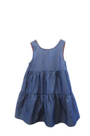 (GIRL) 4-ways REVERSIBLE Tier Dress (Oriental Jap Rabbit & Denim Blue)