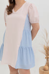 Babydoll Dress (Colourblock Stripes)