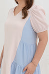 Babydoll Dress (Colourblock Stripes)