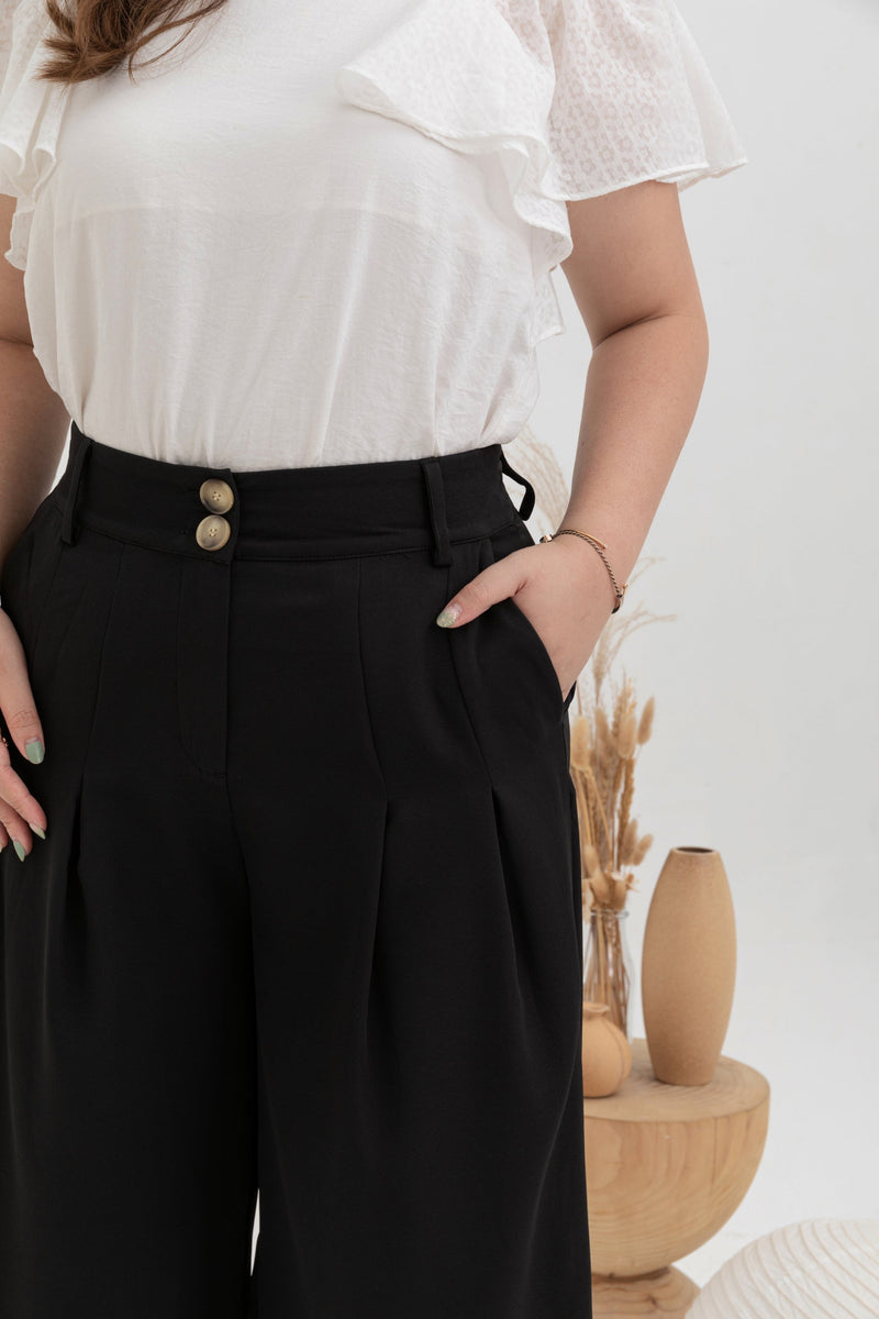 Mid-Waist Culottes (Black)