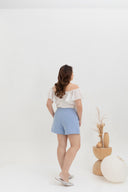 Classic Taper Mid-Waist Shorts (Blue)