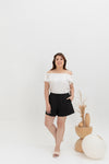Classic Taper Mid-Waist Shorts (Black)
