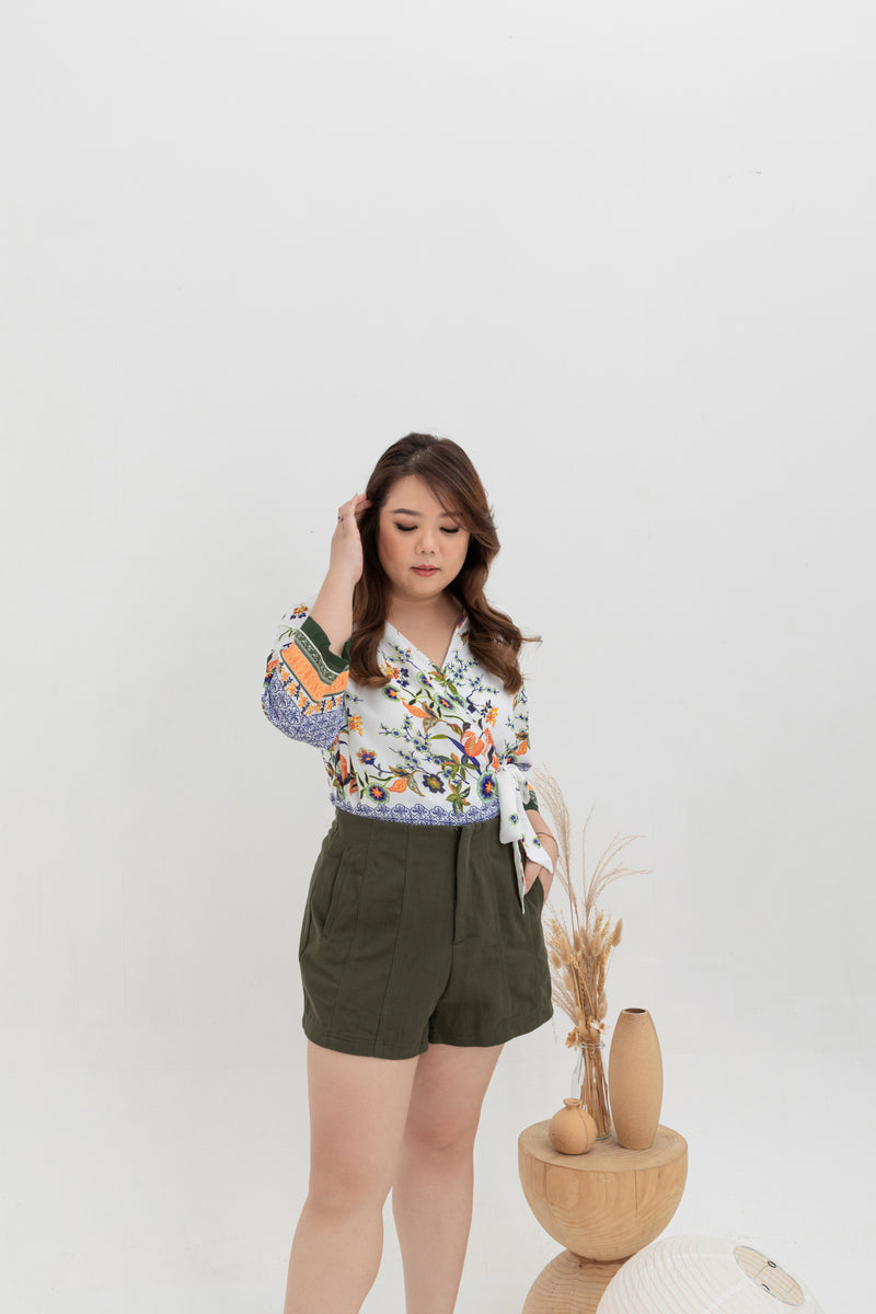 Cotton Twill Shorts (Olive)