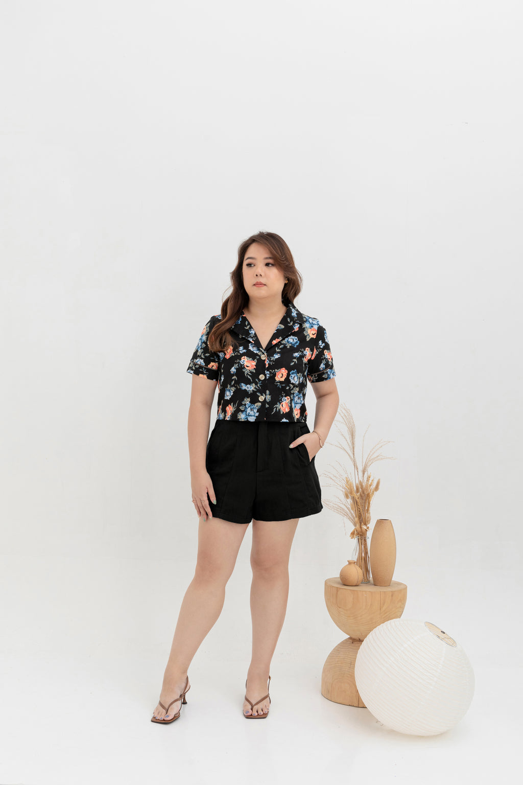 Cotton Twill Shorts (Black)