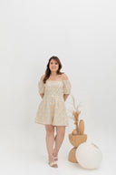 3-way Smocked-back Floral Romper (Yellow Daisy)