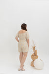 3-way Smocked-back Floral Romper (Yellow Daisy)