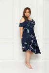 Toga Cold-Shoulder Frills Dress (édition limitée print - Fern), Dress - 1214 Alley