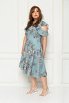 Toga Cold-Shoulder Frills Dress (édition limitée print - Blooms), Dress - 1214 Alley