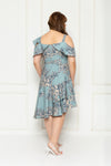 Toga Cold-Shoulder Frills Dress (édition limitée print - Blooms), Dress - 1214 Alley