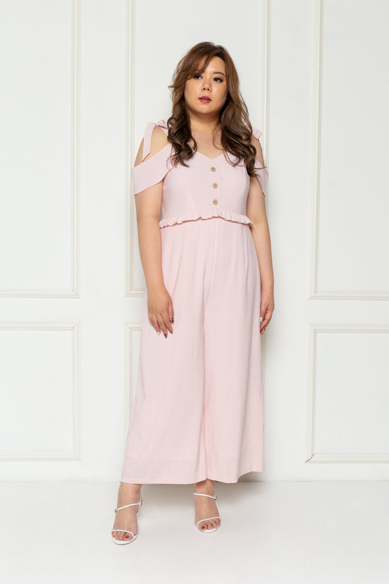 Stripes Midi Jumpsuit (Pink), One-Piece - 1214 Alley