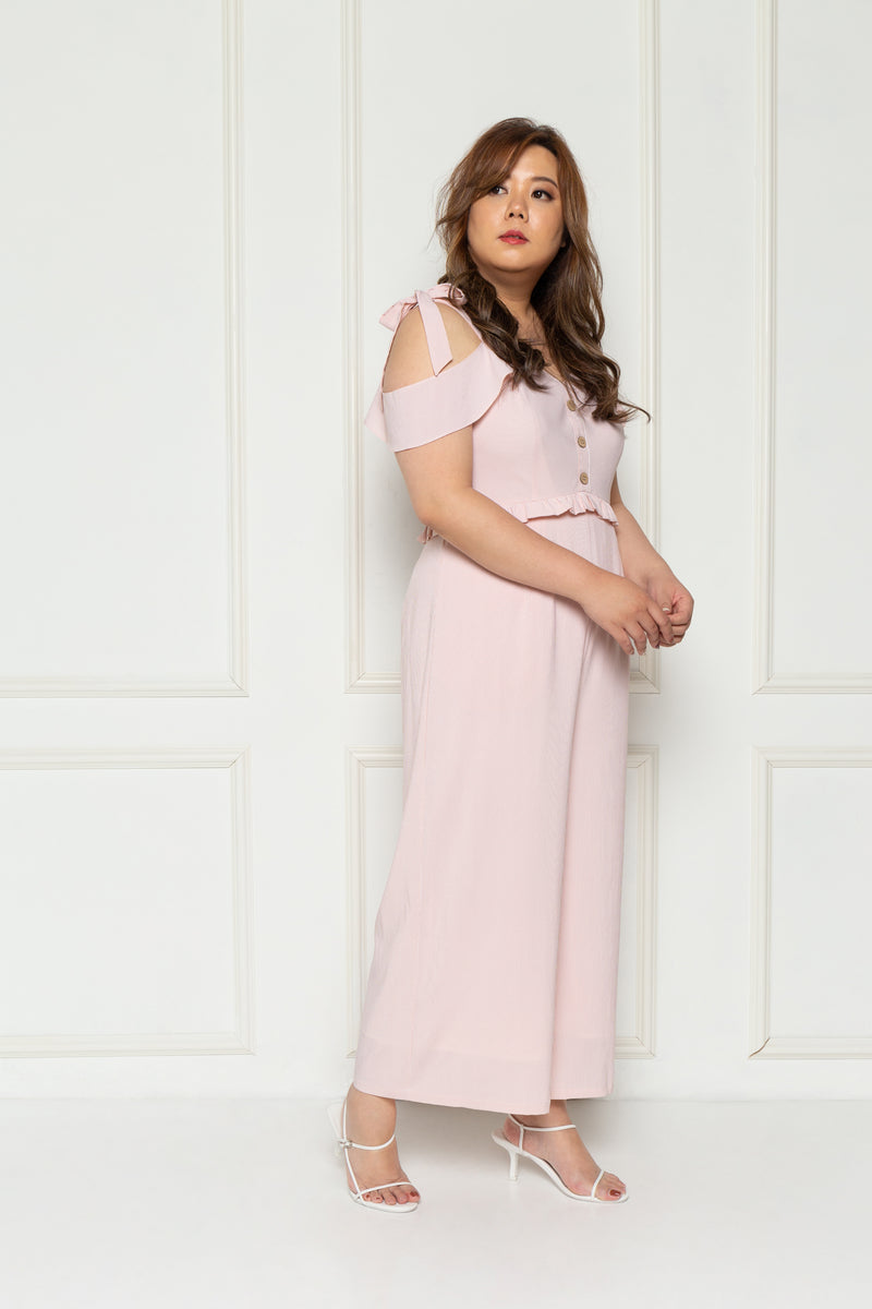 Stripes Midi Jumpsuit (Pink), One-Piece - 1214 Alley