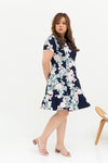 Fleur Peplum Dress (édition limitée print - Pastel Blooms), Dress - 1214 Alley