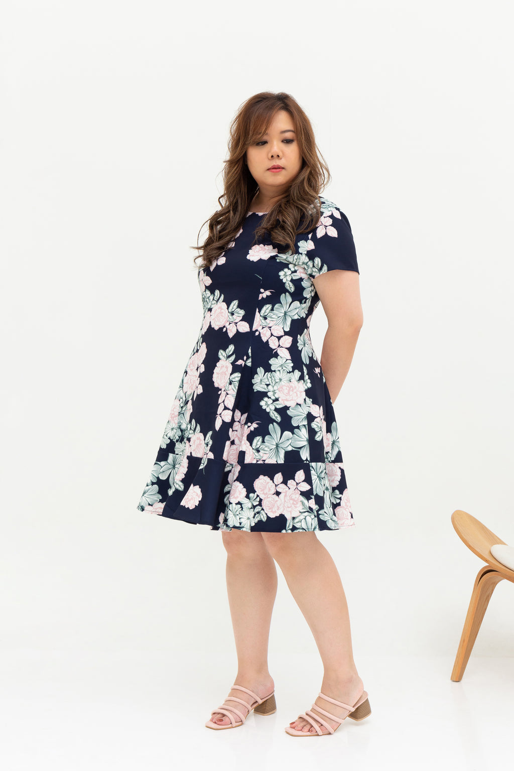 Fleur Peplum Dress (édition limitée print - Pastel Blooms), Dress - 1214 Alley