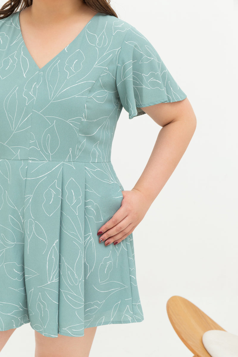 Saffron Romper (Mint), One-Piece - 1214 Alley