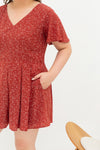 Saffron Romper (Burnt Red), One-Piece - 1214 Alley
