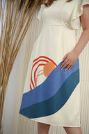 Side Slit Midi Dress in Creme (ELTWINE x AIRIN - Sunrise)