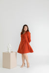 Inner Wrap Shirt Dress (Paprika)