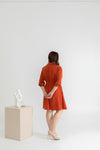 Inner Wrap Shirt Dress (Paprika)