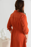 Inner Wrap Shirt Dress (Paprika)