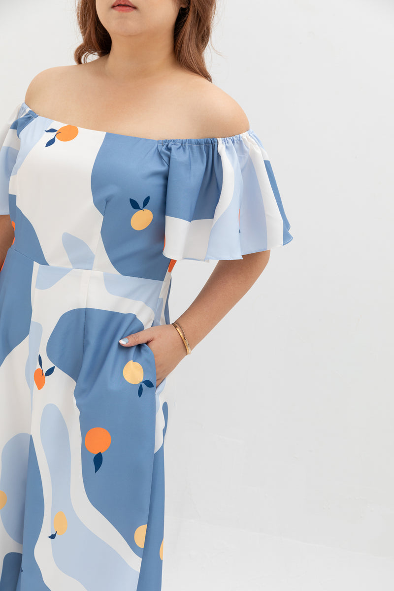 2-way Off Shoulder Midi Jumpsuit (édition limitée print)