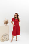 2-way Off Shoulder Midi Jumpsuit (Rosy Red)