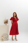 2-way Off Shoulder Midi Jumpsuit (Rosy Red)