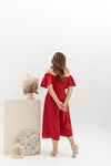 2-way Off Shoulder Midi Jumpsuit (Rosy Red)