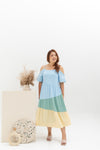 Bohemia Colorblock Tier Dress (Garden)
