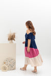 Bohemia Colorblock Tier Dress (Cherry Blossom)