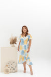 Cold Shoulder Side Ruffles Dress (édition limitée print - White Ferns)