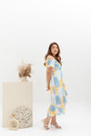 Cold Shoulder Side Ruffles Dress (édition limitée print - White Ferns)