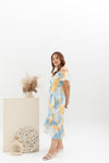 Cold Shoulder Side Ruffles Dress (édition limitée print - White Ferns)