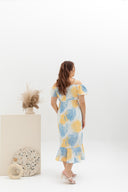 Cold Shoulder Side Ruffles Dress (édition limitée print - White Ferns)